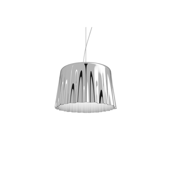 Vistosi Cloth suspension lamp Metallic White LED