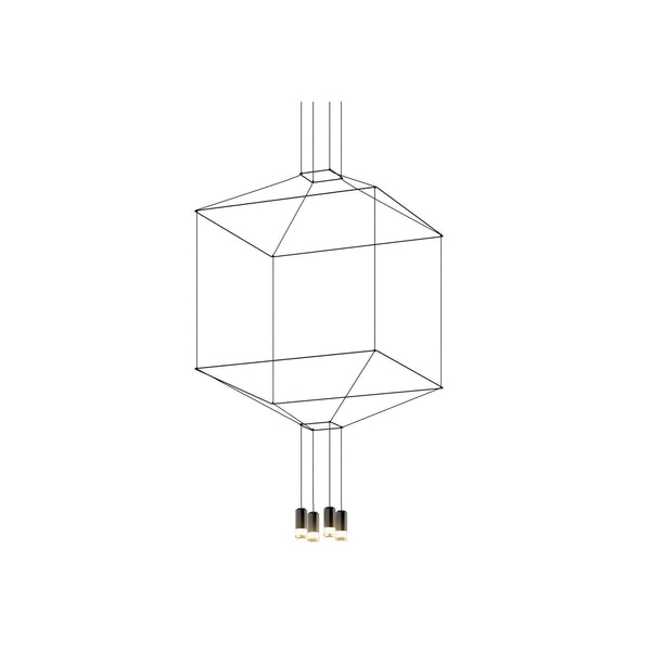 Lampade a sospensione Vibia WireFlow Square Sospensione con Diffusore 100 cm 030904/1A