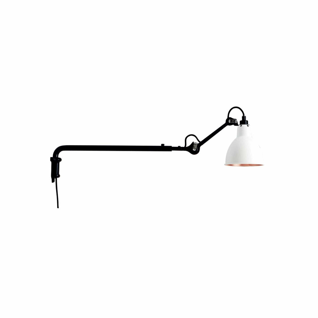 Lampade da parete DCW Lampe Gras N.203 Parete Nero Rotondo Bianco/Rame 3700677601940