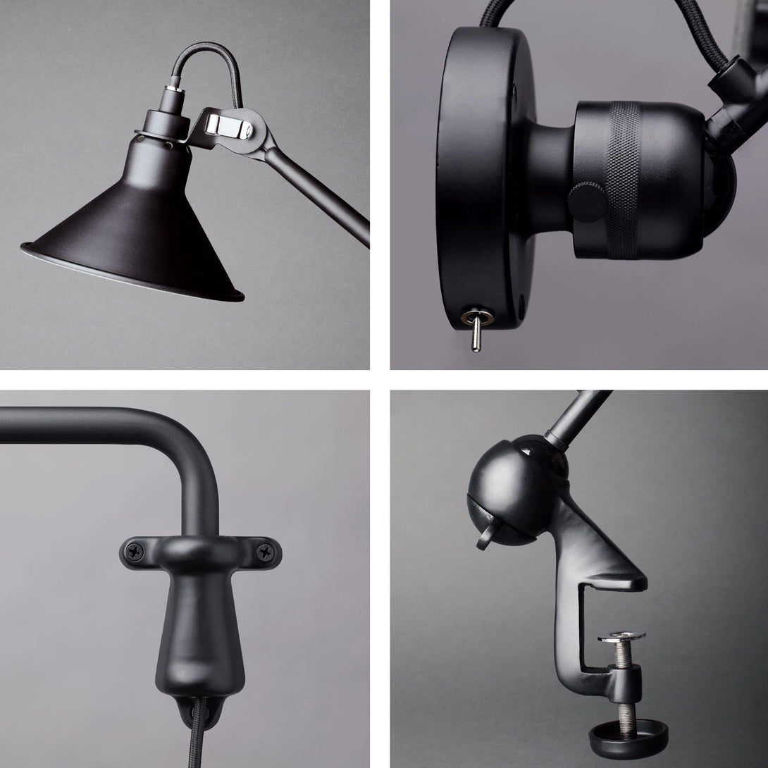 DCW Lampe Gras N.303 Parete Nero Conico