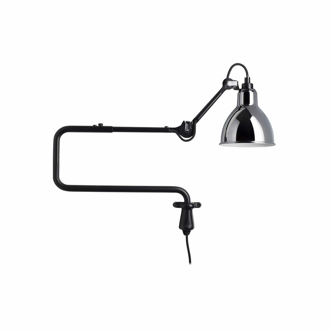 Lampade da parete DCW Lampe Gras N.303 Parete Nero Rotondo Cromo 3700677602107