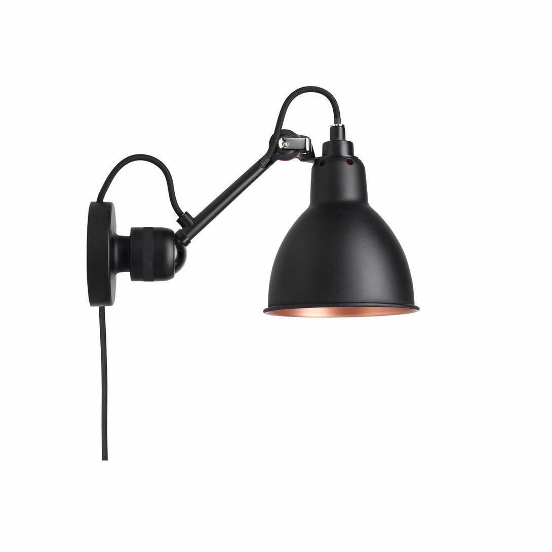 Lampade da parete DCW Lampe Gras N.304 CA Parete Rotondo Nero/Rame 3700677601223