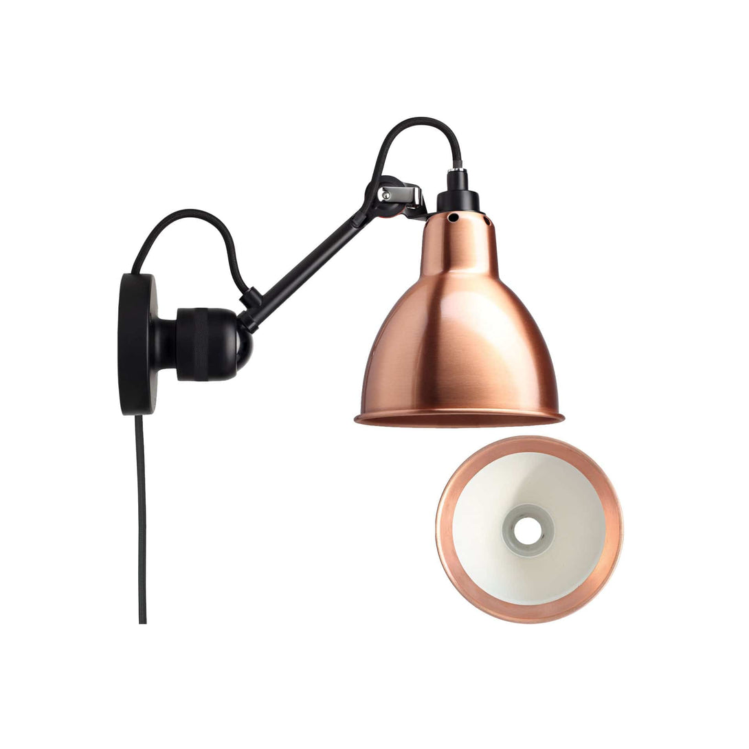 Lampade da parete DCW Lampe Gras N.304 CA Parete Rotondo Rame/Bianco 3700677620736