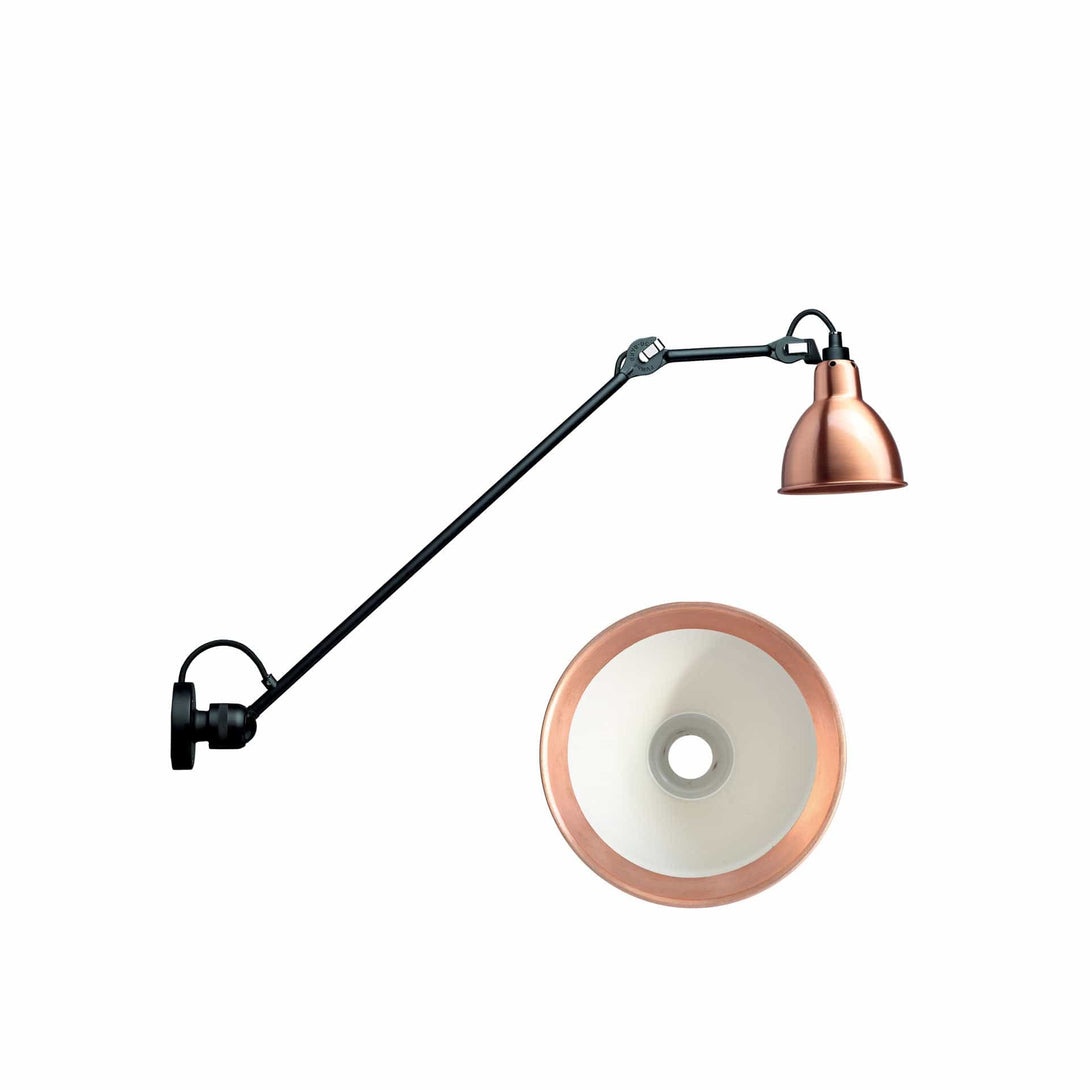 Lampade da parete DCW Lampe Gras N.304 L60 Parete Rotondo Rame/Bianco 3700677621092