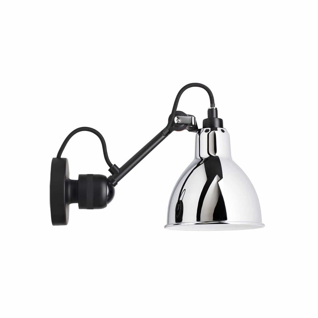 Lampade da parete DCW Lampe Gras N.304 Parete Nero Rotondo Cromo 3700677600837