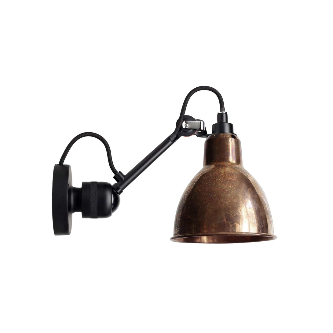 Lampade da parete DCW Lampe Gras N.304 Parete Nero Rotondo Rame grezzo 3700677620583