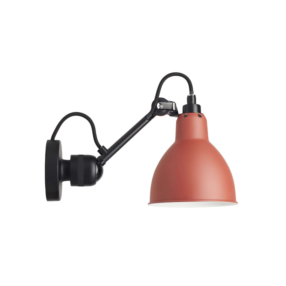 Lampade da parete DCW Lampe Gras N.304 Parete Nero Rotondo Rosso 3700677600806