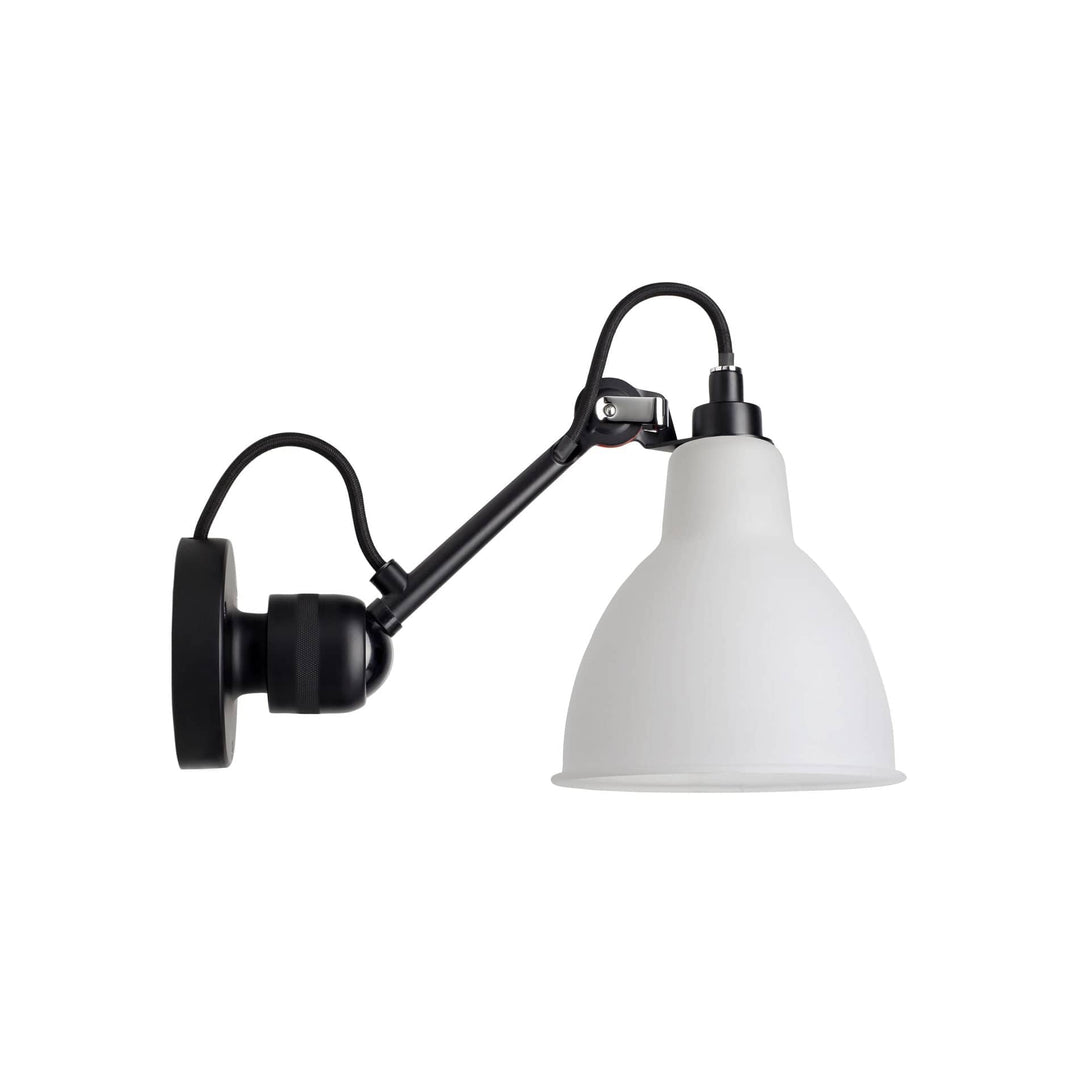 Lampade da parete DCW Lampe Gras N.304 Parete Nero Rotondo Vetro Satinato 3700677620569